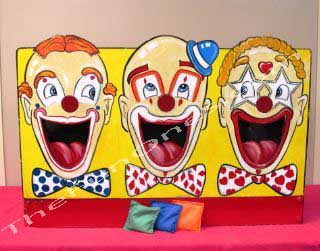 Three Clown Toss Carnival Rental