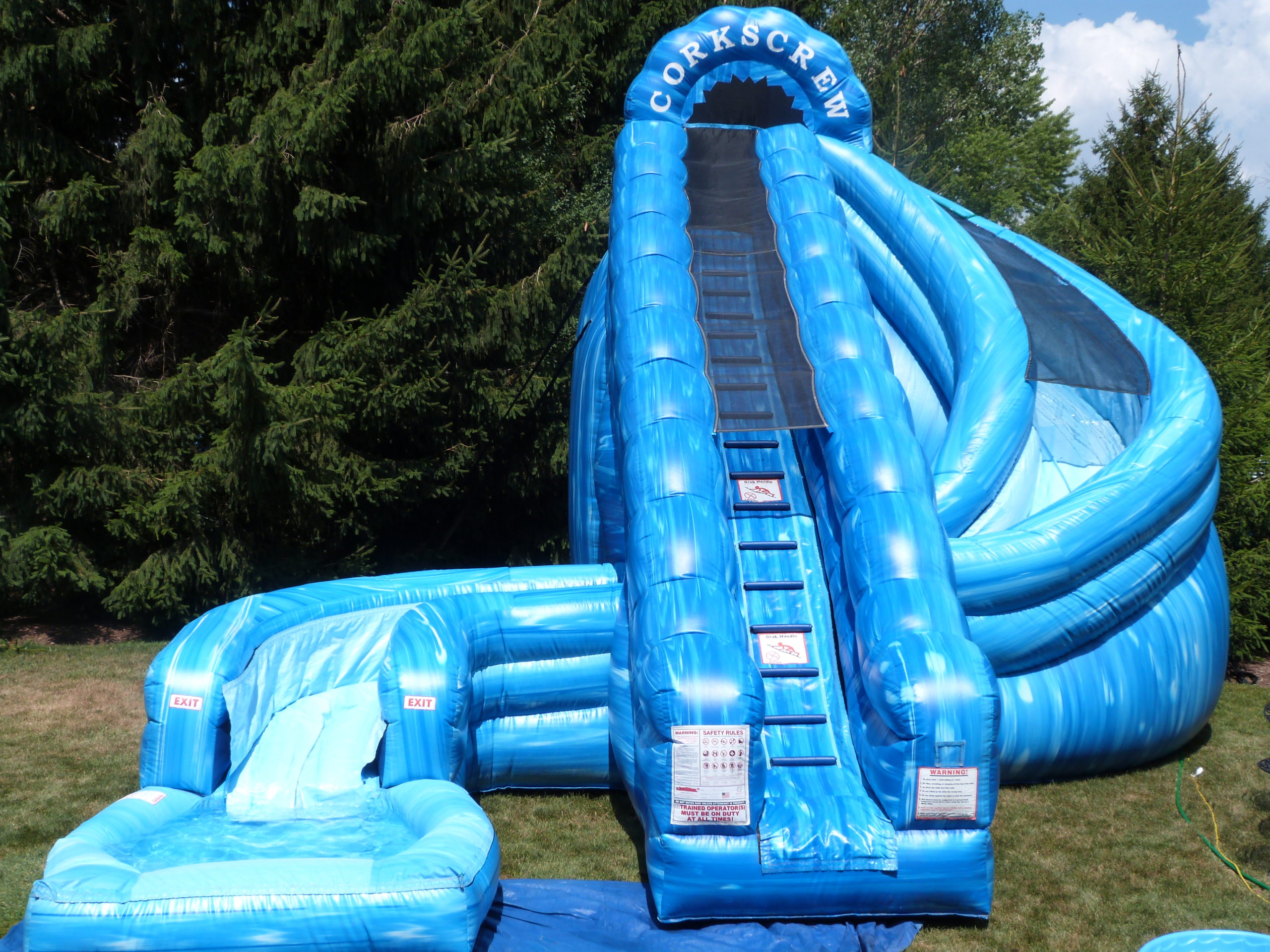Naperville water slide rental. This water slide was the most popular item at the party!