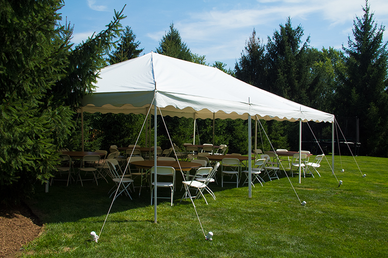 A residential Naperville tent rental for a social gathering.