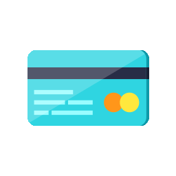 A vector drawing of a credit card