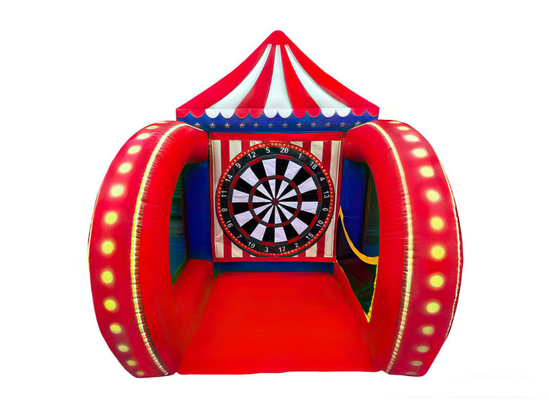 Single lane giant inflatable dart throw carnival game rental.