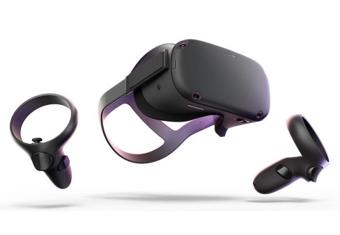 virtual reality headset and controllers
